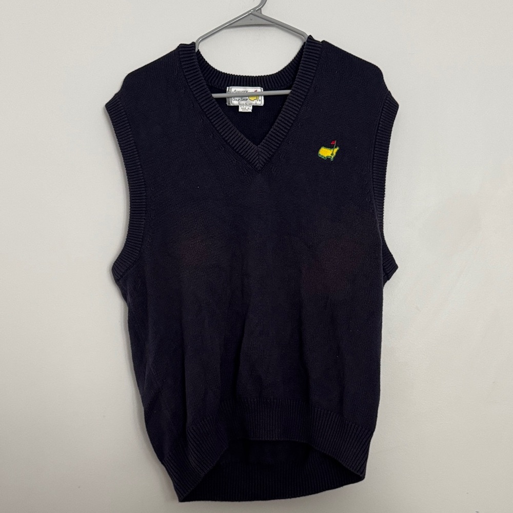 Masters Collection V Neck Sweater Vest - Navy